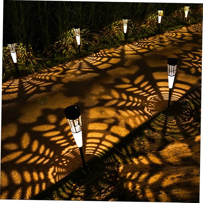 6pcs Solar Garden Stake Lights Decorative Courtyard Light Warm Glow Outdoor Lawn Lighting for Pathway and Villa | Lumora