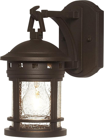 DESIGNERS FOUNTAIN Sedona Outdoor Light Fixture, 10.75 Inch Exterior Wall Lantern Sconce for Front Door, Patio and Porch, Oil Rubbed Bronze, 2370-ORB