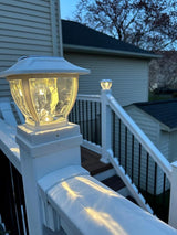 Maxsa 41981 Solar Wave Glass Post and Fence Cap Lights, Dusk-to-Dawn Solar-Powered Lighting, 3 - Outdoor Path Light | Lumora
