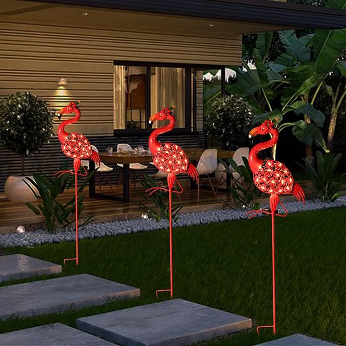 Garden Decor Solar Lights Flamingo Lawn Light, for Yard Outdoor Decorations Ground Inserted Outdoor Waterproof | Lumora