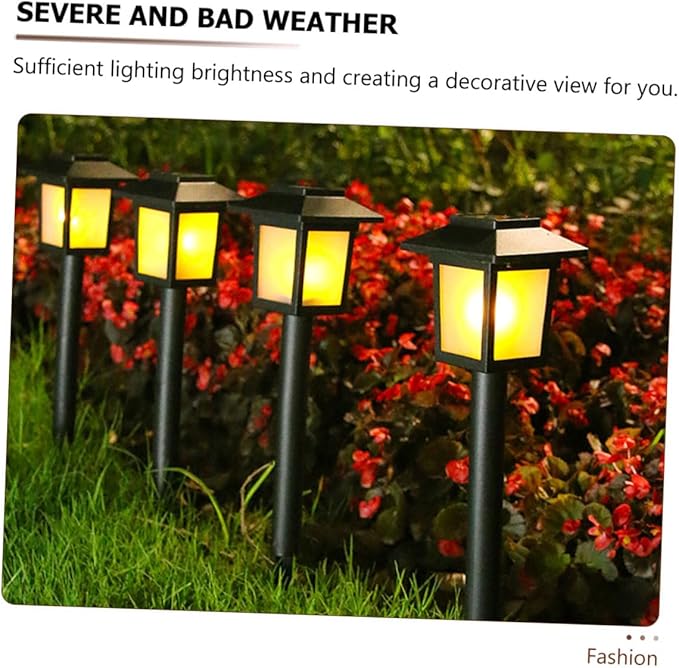 Uonlytech 4Pcs Solar Garden Lights Outdoor LED Ground Insert Lamps for Pathways Lawn Patio Landscape Lighting