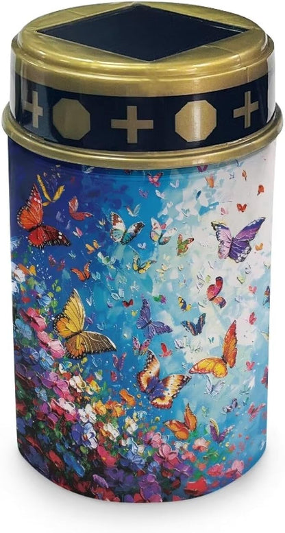 Colorful Butterfly Cemetery Solar Lights Solar Lights Grave Decorations for Cemetery Mom Solar Lights for Cemetery Gravesite Sympathy Memorial Lights Solar Garden Stake Lights