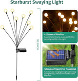 Solar Lights Outdoor Waterproof 4 Pack of 32 LEDs Garden Patio Firefly Decoration Unique Gifts Women Grandparents | Lumora