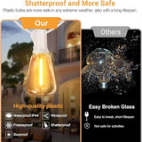LAMPHOME Outdoor String Lights, 26FT Patio Lights with 12+1 ST38 LED Edison Bulbs (1 Spare), Connectable String | Lumora