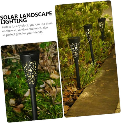 Solar Garden Path Lights Waterproof Outdoor Yard Lawn Lamps with Warm Light for Patio and Landscape Lighting