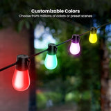 Feit Electric 24ft Smart Outdoor String Lights, 12 Socket Color Changing Works with Alexa/Google Assistant, Heavy | Lumora