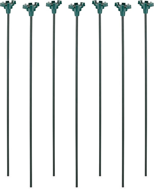 HLO Lighting 15" Universal Metal Light Stakes for Christmas Lights | Commercial-Grade C7 & C9 Stakes for Yard, Walkways, and Lawn Decorations | Pack of 25