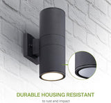 ASD 2 Light LED Indoor & Outdoor Wall Light Fixture | 18W 1900LM 3000K-5000K 120V Cylinder Up Down Lights | | Lumora