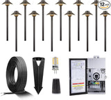 Gardenreet Solid Brass 12V LED Landscape Lighting Kit (12 Pack Path Lights) with 300W Low Voltage Transformer and | Lumora