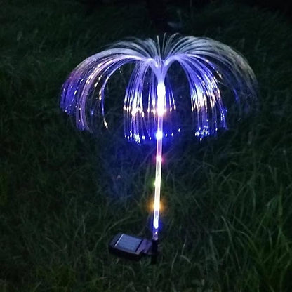 Solar Garden Lights Solar Fiber Optic Jellyfish Lamp Outdoor Waterproof Lawn Lamp Courtyard Decorative Ground Lamp Landscape Lamp (Color : Color Light)