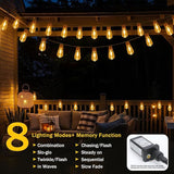 (New) Outdoor String Lights, 24FT 20 LED Hanging Bulbs Lights, IP65 Waterproof 8 Modes Plug-in Shatterproof Patio | Lumora