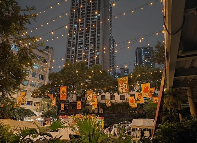 RTTY Outdoor String Lights 100 FT, Patio Lights with 52pcs Plastic G40 Globe Bulbs, Shatterproof Waterproof Connectable for Cafe Bistro Backyard Balcony