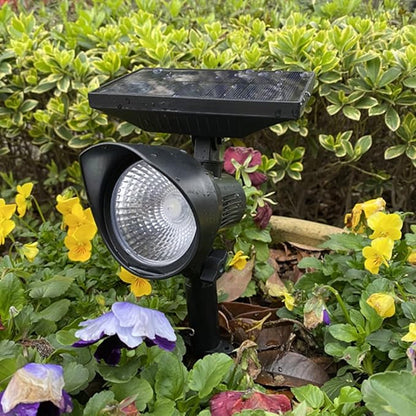 Adjustable Solar Spot Lights with Stakes Set of 2 – Warm White LED, Black, Auto On/Off Dusk-to-Dawn, Water & Weather Resistant – Solar Garden Lights for Outdoor Path, Patio, Lawn