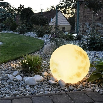 Outdoor Solar Light Decor, Solar Powered Moon Lamp, Glowing Moon Decoration, Globe Garden Light, Orb Illumination for Garden, Patio, Yard Pathway Decor(Large)