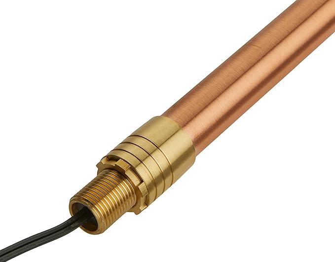 VOLT Flat Hat 12V Copper Path Light (5" Shade, 25" Tall) for Low Voltage Landscape Lighting on Outdoor Pathway, Walkway, Garden, Driveway or Patio