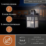 VAXCEL Mission Bronze Motion Sensor Dusk to Dawn Outdoor Mission Wall Light | Lumora