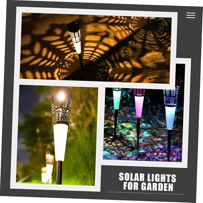 UPKOCH 6pcs Solar Pathway Stake Lights Outdoor Garden Lamp Warm Lighting for Driveway Lawn and Patio Decor | Lumora