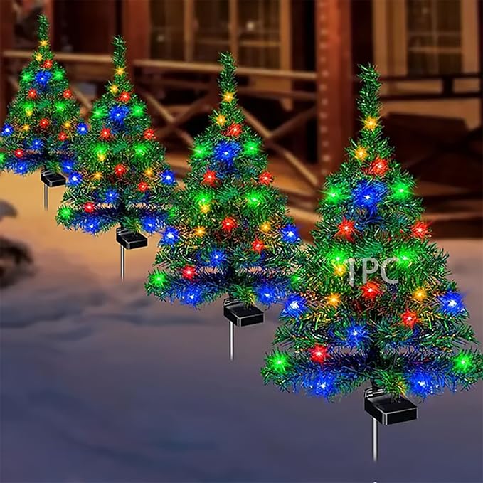 Solar Christmas Tree Lights Holiday Decorations, Outdoor Courtyards, Gardens, Lawns, Small Path Lights, Atmosphere | Lumora