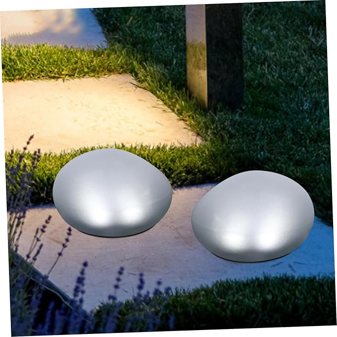 Uonlytech Solar Decorative Lamp Pebble Shape Outdoor Light for Patio Yard Landscape | Lumora