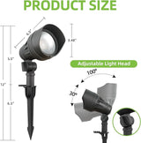 hykolity Low Voltage Landscape Spotlight, 12V Die-cast Aluminum LED Landscape Lighting with Connector, 9.8W 390LM | Lumora