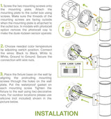 ASD 2 Light Dusk to Dawn LED Outdoor Wall Light Fixture | 18W 1900LM 3000K-5000K 120V Cylinder Up Down Lights | | Lumora