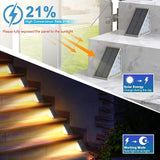 LED Solar Step Lights Waterproof Outdoor Stair Lights, Warm White Solar Deck Light IP67 Solar Decoration Lights for | Lumora
