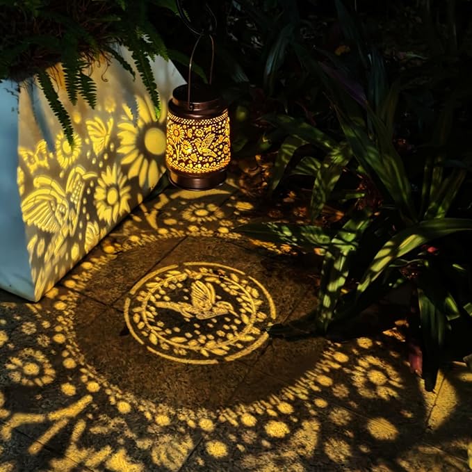 Hummingbird Solar Light Outdoor Waterproof Hanging, Hummingbird Garden Decoration Metal led Solar Light, Suitable | Lumora