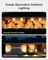 2 Pack Solar Spotlights Outdoor Waterproof for Christmas Hanging, Tree, Wreaths, Snowman, Elk, Adjustable Panel | Lumora