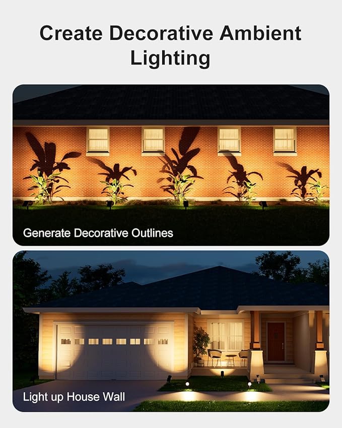 Solar Power Spot Lights Outdoor Waterproof for Christmas Decorations, Flag, Tree, Wreath, Santa Claus, Snowman | Lumora
