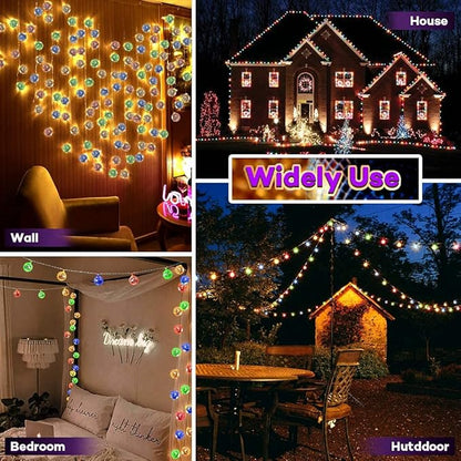 AceList 20 LED Disco Ball Mirror LED Party String Light Christmas Lanterns for Holiday Wall Window Tree Decorations Indoor Outdoor Patio Party Yard Garden Kids Bedroom Living Dorm (Multicolor)