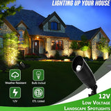 wowlite Landscape Spotlights Outdoor, 12V Low Voltage Landscape Lighting Fixture with 5W MR16 LED Bulb, Black | Lumora