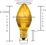 EST. LEE DISPLAY L D 1902 Indoor ＆ Outdoor String Light C7 Ceramic Christmas Steady Replacement Bulbs (Clear Glass | Lumora