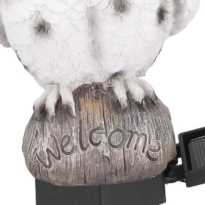 Solar Pathway Lights Outdoor, Owl Design Solar, Warm Light 44cm - Energy Saving Solar Powered, Waterproof Landscape Lighting for Patio Yard Driveway