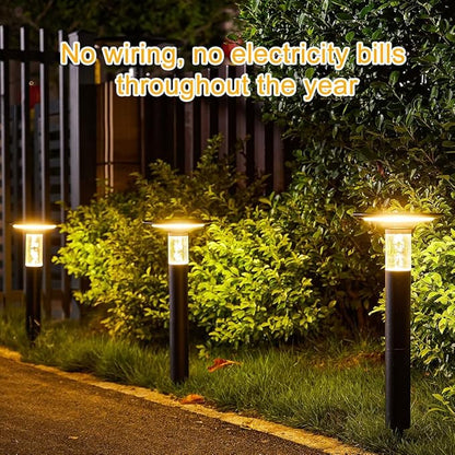 Solar Pathway Lights Outdoor, IP65 Waterproof Solar Garden Lights Solar Powered Landscape Lighting with Dimmable LED, Solar Lawn Light for Yard, Patio, Landscape, Planter, Walkway