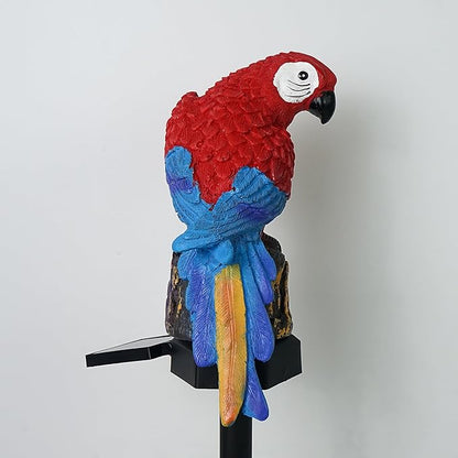 Luwint Small Parrot Garden Solar Lights Parrot Decorative Stake Light Outdoor Waterproof Lamp Parrot Decor for Garden Lawn Pathway Animal Patio Bird Light Parrot Ornament