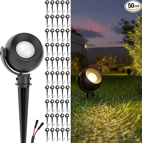 Sunco LED Low Voltage Spotlight Revolver, Sphere Shaped Garden Landscape Lights Outdoor [Luces para Jardin], 4W | Lumora