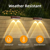 Peasur Solar Fence Lights Outdoor, 8 Pack Step Light Solar Powered, Waterproof LED Deck Lights for Stairs Railing | Lumora