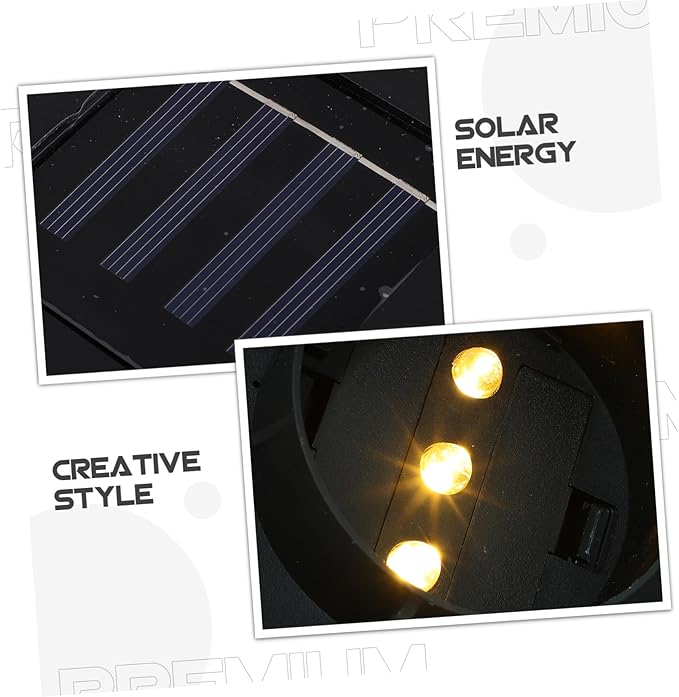 6-Pack Solar Fence Lamp Overhang Light Waterproof LED Garden Lights for Outdoor Use Energy-Saving Solar-Powered Lighting for Pathways and Patios