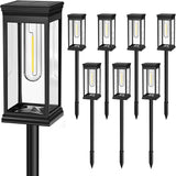 Upgraded Square Solar Pathway Lights Outdoor - 8 Pack, IP65 Waterproof & Super Bright, Auto On/Off Warm White LED | Lumora