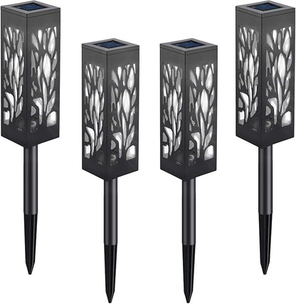 TOPCHANCES Solar Garden Lights,Outdoor Waterproof Solar Pathway Lights Solar Powered Garden Path Landscape Lights for Patio Lawn Yard Driveway Walkway Porch Decor Lights …
