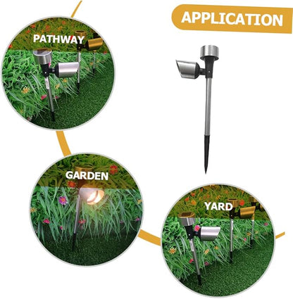 DOITOOL 2pcs Solar Pathway Lights Led Garden Stake Lights for Outdoor Use Energy-Saving Solar Powered Lawn Lighting for Walkways and Gardens