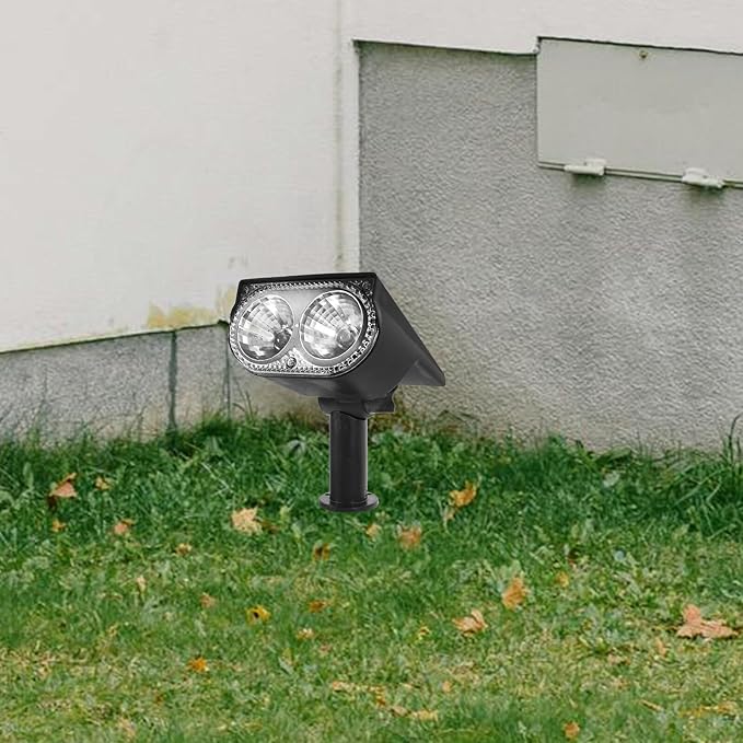 Toyvian Solar Spot Lights Outdoor 2led Warm White Waterproof Landscape Lighting for Garden Yard Patio Tree Pathway | Lumora