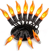 Year-Round Cozy Glow, 50Ft Outdoor Flickering Flame String Lights with 25 E12 Vintage Bulbs, Heavy-Duty | Lumora