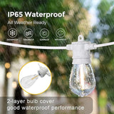 SUNTHIN White String Lights, 48ft White Outdoor Lights with 16 1W Shatterproof LED Bulbs for Patio, Garden | Lumora