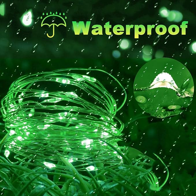 Lomotech Solar String Lights Outdoor - 2 Pack Total 66ft 200LED Solar Fairy Lights Waterproof 8 Modes Twinkle | Lumora