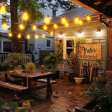 100FT Remote Outdoor String Lights for Outside, 50+2 LED Waterproof Shatterproof Edison Dimmable Timer Bulbs, 2500K | Lumora