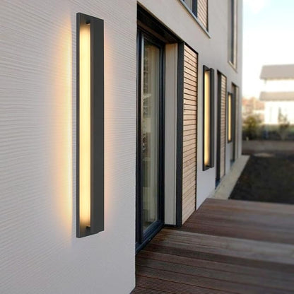 35inch Long Outdoor Modern LED Wall Light, 20W Waterproof Indoor Wall Mount Fixtures,3000K Warm Light Rectangular Wall Sconce for Front Door, Stairway, Living Room