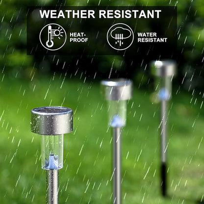 Solar Lights Outdoor Waterproof, Stainless Steel LED Landscape Lighting, Solar Garden Lights, Outdoor Valentines Day Decorations for Yard, Pathway, Walkway, Patio, Lawn - 16 Pack (Warm White)