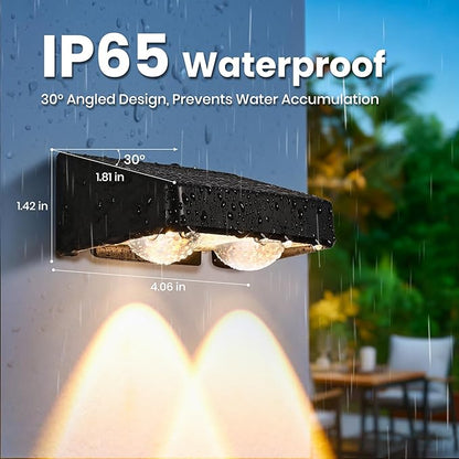 Solar Fence Lights Outdoor 12 Pack, 50 LM 11 Modes & 9 Colors Solar Lights with Brighter LED Focus Lens Waterproof IP65 for Wall Backyard Deck Patio Porch Step Railings Pool Decor