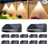 EGOBOO Solar Fence Lights 12 Pack, Backyard Solar Lights Outdoor Waterproof, Dusk to Dawn Auto Lighting Mounted for | Lumora